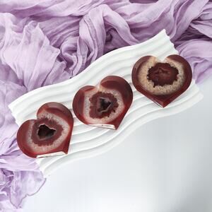 Druzy Carnelian Heart Crystal Carving Strength Crystals